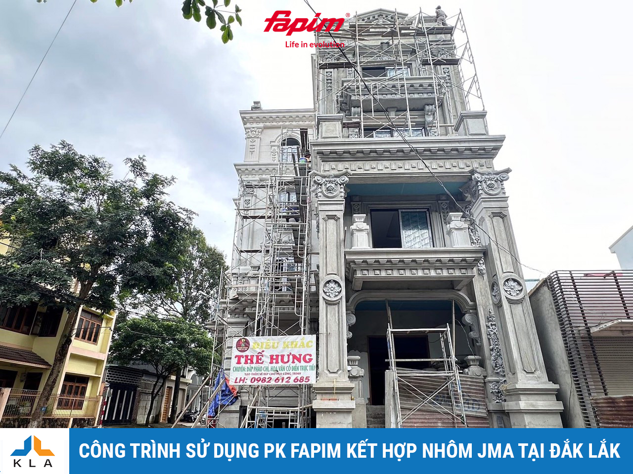 Công bình biệt thự sử dụng phụ kiện Fapim kết hợp cùng nhôm JMA tại Đắk Lắk